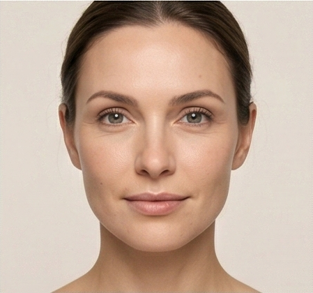 Confident woman with smooth, youthful skin in a modern medical spa setting